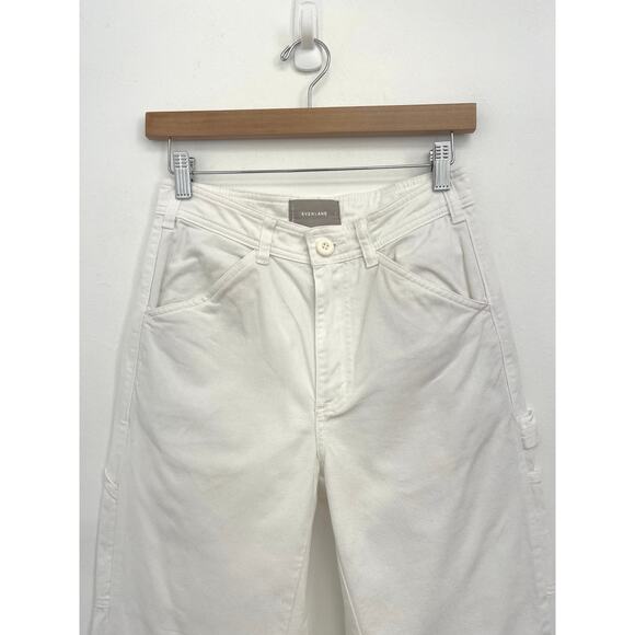 Everlane Utility Carpenter Pant High Rise Straight Leg Cotton Workwear - Size 2 - Picture 4 of 10